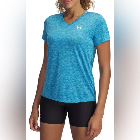 Under Armour Twisted Tech Loose Fit Tee • Blue • Size S • EUC - Picture 1 of 3